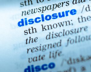 To disclose, or not to disclose, that is the question