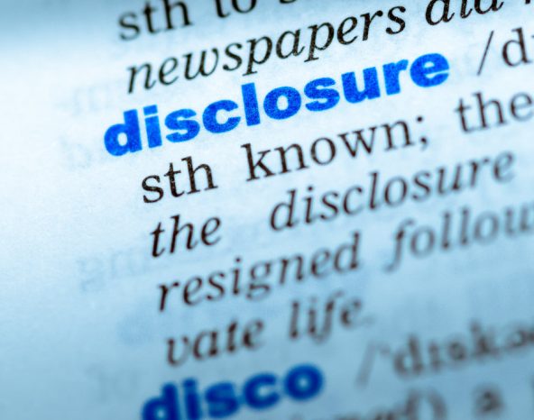 To disclose, or not to disclose, that is the question